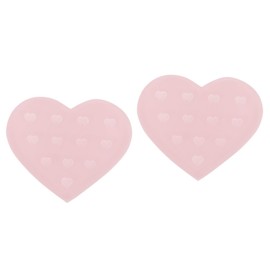 Healeved 2pcs False Eyelash Grafting Tool Heart Shaped Colored Glass Pad Durable Eyelash Extension Stand for Beginners for Salon Use