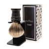 Edwin Jagger 1EJ286SDS Medium Super Badger Shaving Brush with Stand,