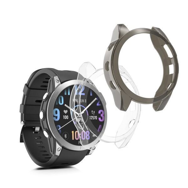 kwmobile Frame Cover Compatible with Garmin Fenix 7 Cover (2-Pack)