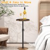 Kificet Small Side Table, Drink Table, Height Adjustable Round End
