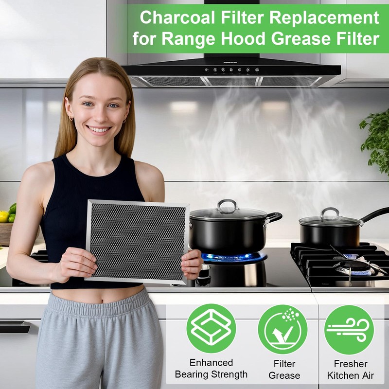 Hortsun 18 Pack Range Hood Filter 8.75 x 10.5 Inch