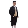 BLESSUME Rococo Men Colonial Costume Patriotic Adult Costume (Black Suit,