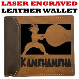 Leather Customs Goku - Dragon BZ Leather Wallet Bifold Premium Quality NEW