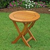 International Caravan Balau Folding Patio Bistro Table Table Top Size: