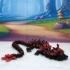 3D Printed Black Cherry Blossom Dragon, Articulated 12" Dragon Fidget