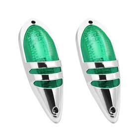YnGia Side Marker Light LED Front Side Marker Indicators 2PCS Trailer Clearance Marker Light LED Position Side Lamps 24V for Truck Lorry Van Caravan Bus (Green)