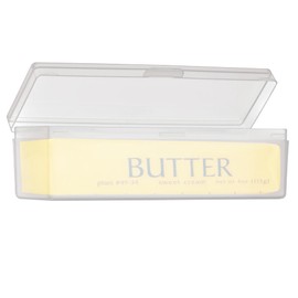 Home-X Single Stick Butter Container - Form Fitting Butter Dish Designed to Hold 1/4 lb of Butter, BPA-free Butter Dish with Lid, Durable Butter Keeper for Home Kitchen Décor