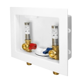 EFIELD Washing Machine Box ,2 Brass Valves ,1/2" MIP Inlet Water Hammer Arrestor