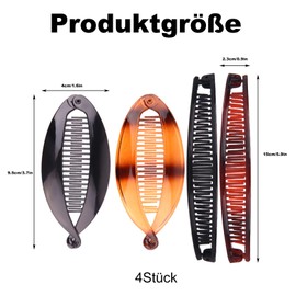 4 Banana Clips, Elegant Hair Clip for Women, Banana Clip for Ponytail, Stylish Hair Clips for Thick Hair, Hair Styling Accessories, Elegant Hair Accessories