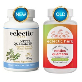 Eclectic Institute Raw Freeze-Dried Non-GMO Nettle Quercetin Capsules | Sinus, Nasal, Immune Support | 90 CT