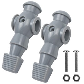 2PCS Foosball Replacement Players Set, Foosball Men Set, Soccer Player, Plastic Replacement Parts for Football Table (Grey, 2 Hexagon Nuts Included)