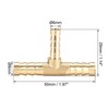 TA-VIGOR Tee Brass Barb Reducer Fitting, 3 Way Splitter Connector