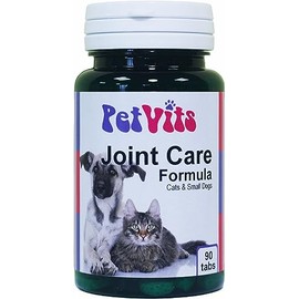 PetVits Joint Care for Cats & Small Dogs : Joint and Bone Health Pet Supplement : 90 Tablets, in a 99% recycled pot
