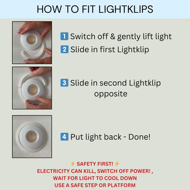 Lightklip - 1 Light Pack - Easy Fix for Damaged