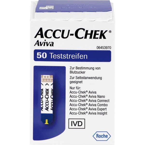 Accu-Chek Aviva Blutzucker Teststreifen Reimport Kohlpharma, 50 pcs. Test strips