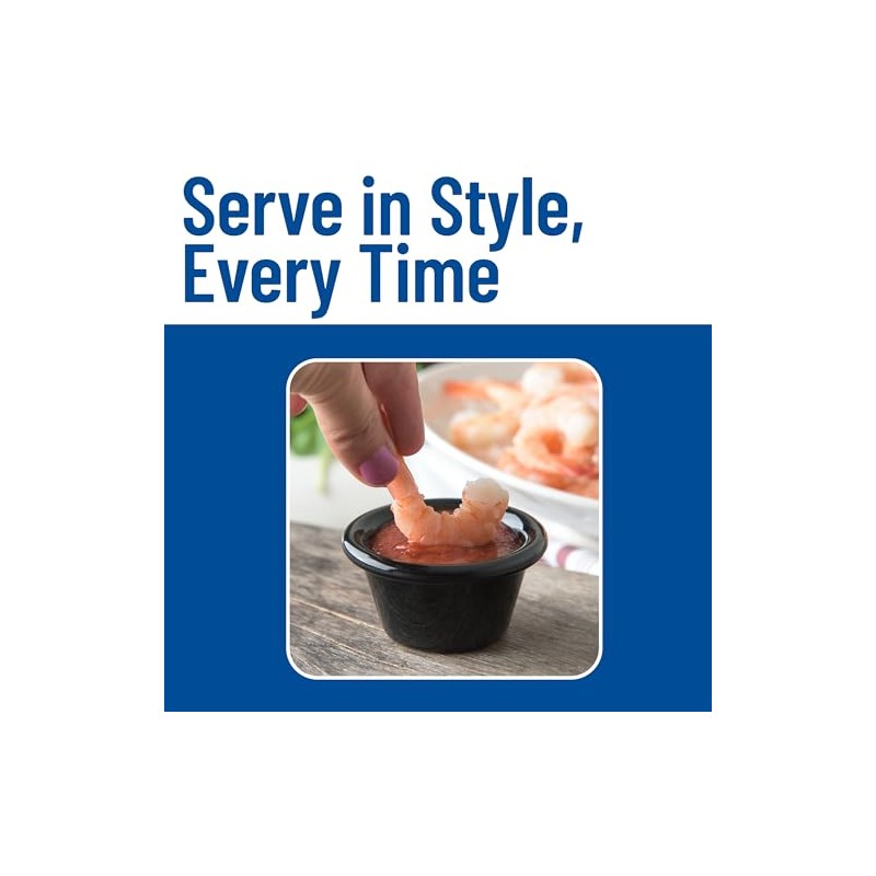 Carlisle 4312203 negro 2 onzas. Suave Ramekin (caja de 48)