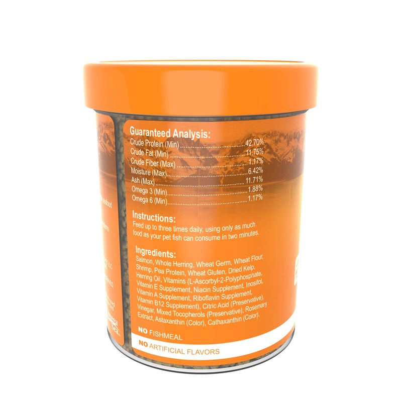 Omega One Goldfish Pellets, Sinking, 2mm Small Pellets, 4.2 oz