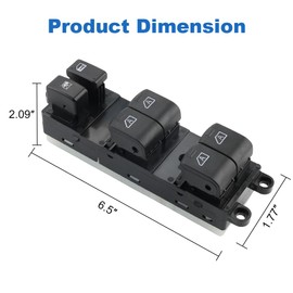 WMPHE Automatic Power Master Window Switch Compatible with Infiniti M35 3.5L V6 2007, M45 4.5L V8 2007, Driver Left Side 3+10 Pins, Replacement for 25401EJ20A