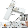 AULIGET 40-Piece Polished White Marble with Gold Peel and Stick