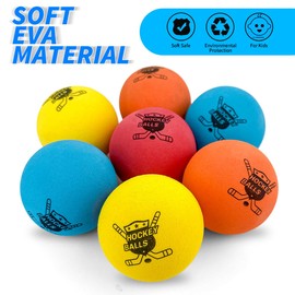 Pandahero 24-Pack Mini Hockey Foam Balls for Indoor Floor & Knee, Soft Street Hockey Balls Party Favors, Toys & Gifts for Boys 8-12
