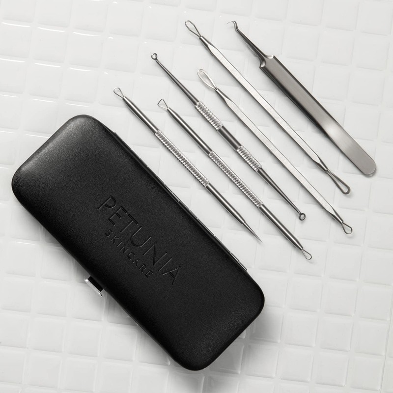 6 Piece Set Pimple Popper Blackhead Remover and Acne Extractor