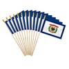 West Virginia State Handheld Stick Flag 4x6 Inch 12 Pack