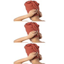 Toalla de pelo de doble tela de plátano, envoltura para el cabello para mujer, toalla para cabello largo y corto, toallas de ducha antiencrespamiento 