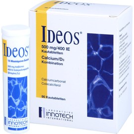 IDEOS 500 mg/400 IU Chewable Tablets Pack of 90