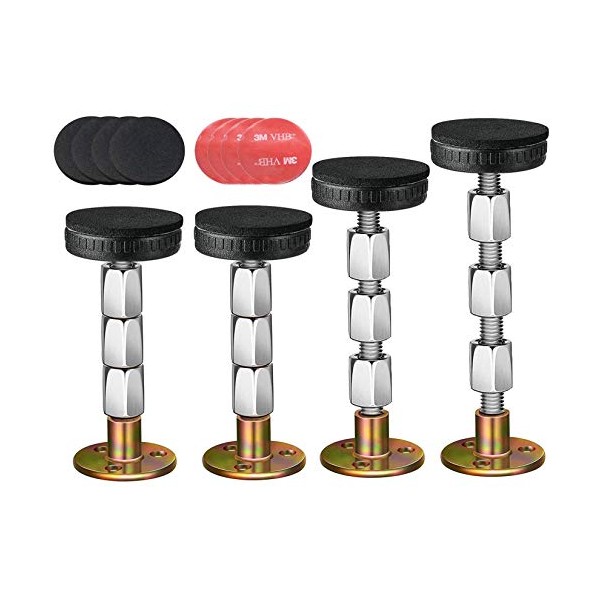 4Pcs Bed Frame Anti-Shake Tool, Threaded Adjustable Headboard Stoppers, Prevent