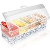 FODIENS 5 Compartment Condiment Server, Ice Chilled Condiment Containers with