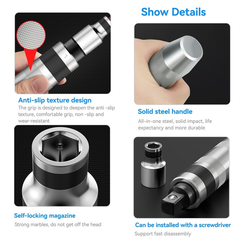 12 PCS Manual Impact Driver, S2 Alloy Steel Impact Driver