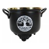 Brass Grated Tray Celtic Golden Tree of Life Imprinted Cauldron