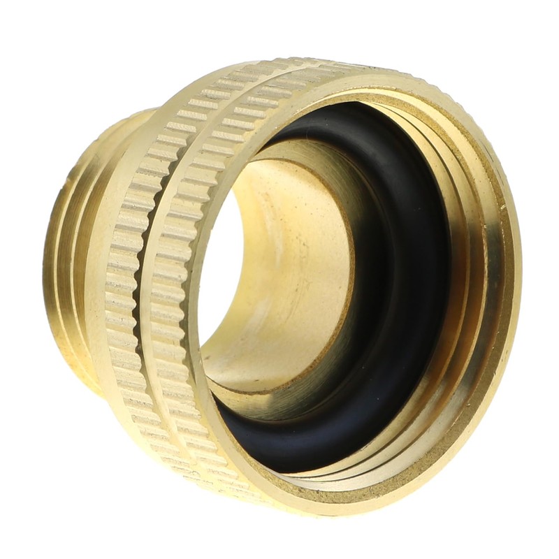 MEETOOT 1-Pack Solid Brass Garden Hose Adapter, 3/4" GHT Male