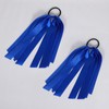 Blue Ribbon Hair Ties Cheer Long Tassel Elastic Hairbands Handmade