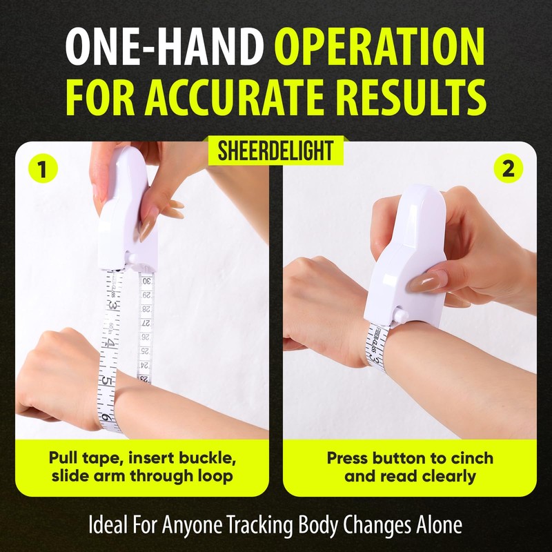 SheerDelight Body Measuring Tape, 2 Pack Retractable Measuring Tape for