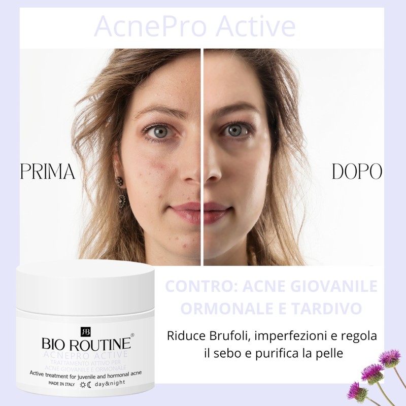 Bio Routine AcnePro Active, Akne-Creme für das Gesicht, entfernt Akne,