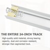 Bifold Door Hardware with Track, 24-Inch Bi-fold Closet Door Track