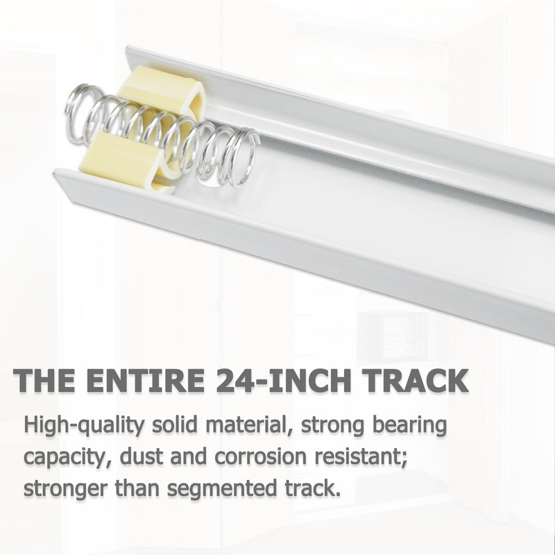 Bifold Door Hardware with Track, 24-Inch Bi-fold Closet Door Track
