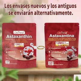 Gwynne Astaxantina 12mg 120 Cápsulas Blandas Antioxidante,astaxantina Antioxidant From Fresh Haematococcus Pluvialis,apoya La Salud Ocular, Articular 