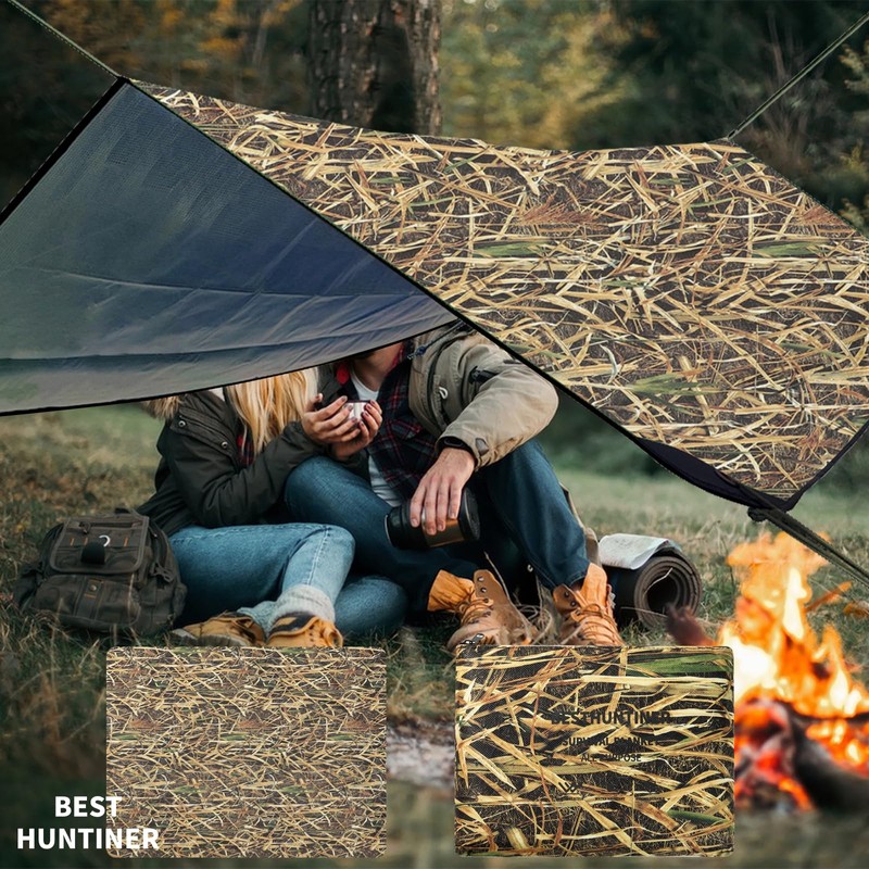 BESTHUNTINER Heavy Duty Survival Blanket -Multifunctional Reflective Tarp Thermal Blanket