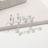 RLMOON 3 Pairs of Earrings Silver 925 Set for Women