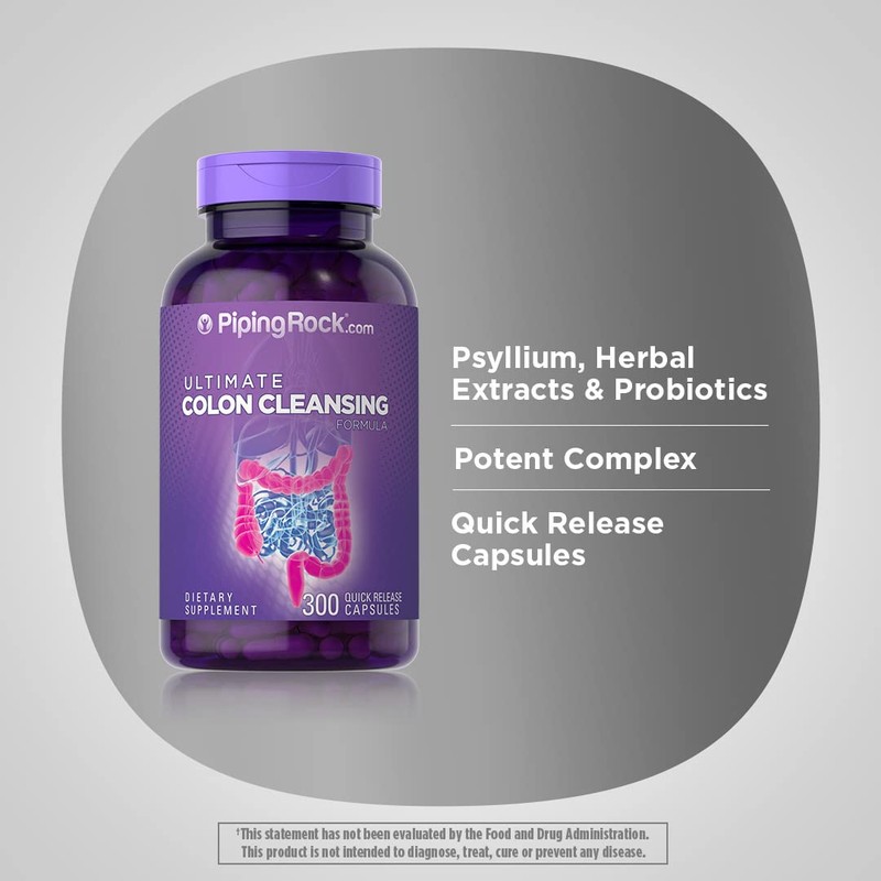 Piping Rock Colon Cleanse Capsules | 300 Count | Non-GMO,