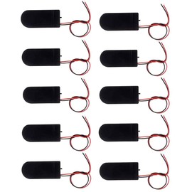 GDQLCNXB 10Pcs cr2032 Battery Holder Coin Cell Holder, CR2032 Battery Holder with Switch, 2 x 3V CR2032 Button Coin Cell Battery Holder with Leads On Off Switch