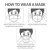 LEMENT 50PCS KN95 Face Mask 5 Layer Breathable with Elastic