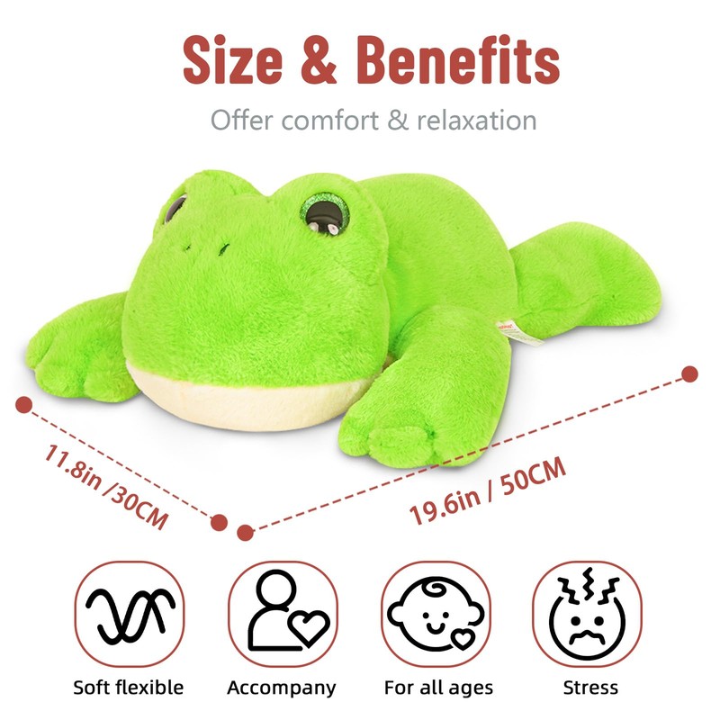 Niuniu Daddy 20" | 3.3 Pound Frog Weighted Stuffed Animals
