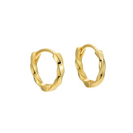 Deelfel Women's Earrings, Black, Mobius, Hoop Ring, Twist, 925 Silver, Hypoallergenic, Gift, Anniversary, Birthday, Gift, Stylish Jewelry, Sterling Silver, No Gemstone