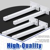Glarks 4 Pack 10 Inch White Shelf Brackets, Industrial Floating