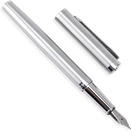 Pluma Estilográfica Diseño Clásico, Punta Extrafina para Escritura Elegante Uso con Tinta Estándar, Navidad para Negocios, Estudiante, Papelería, Suministros de Oficina, Herramienta de Escritura