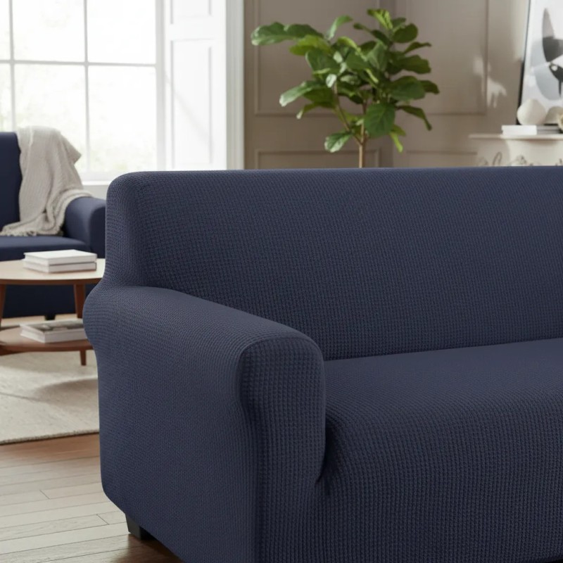 Protector Cubre Sala Elástico Ajustable Strech Fit -3 Pzas