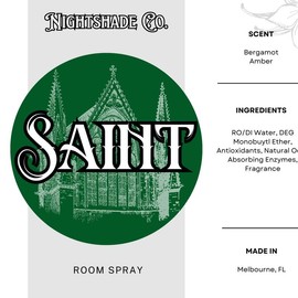 Nightshade | LORD | Room + Linen Spray | Highly scented 4oz bottle - Character: Saint